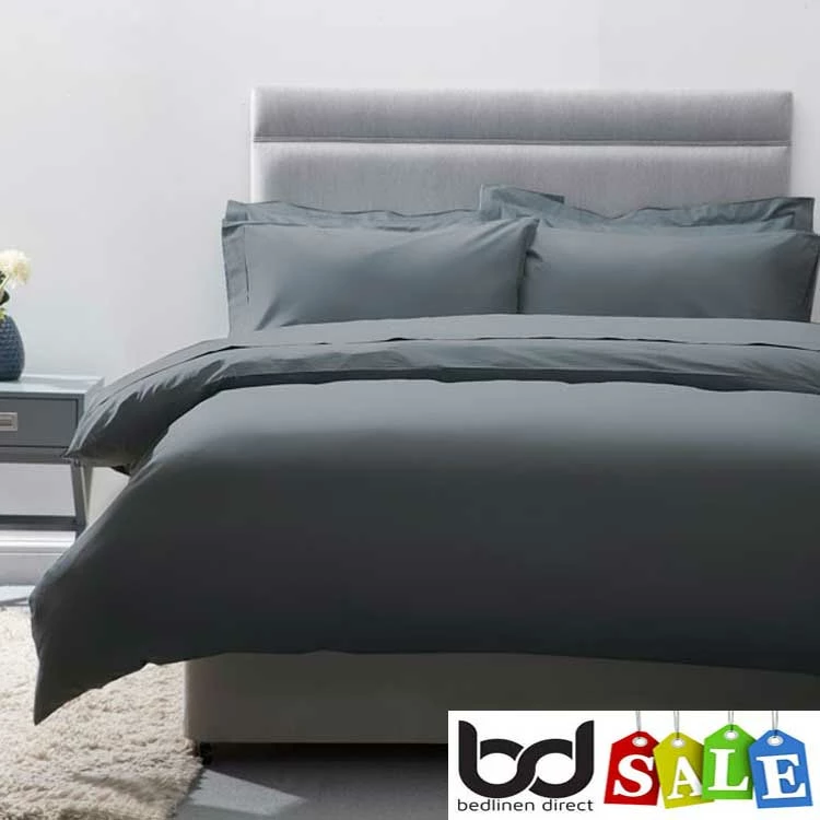 Slate 200 Thread Count Egyptian Cotton Bedding Slate 200 Thread Count Egyptian Cotton Bedding -Bed Linings Shop slate grey 200 count egyptian cotton bedding