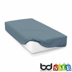 Storm Blue 200 Thread Count Egyptian Cotton Bedding -Bed Linings Shop storm blue 200 count egyptian cotton fitted sheets