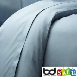 Storm Blue 200 Thread Count Egyptian Cotton Bedding -Bed Linings Shop storm blue 200 count egyptian cotton flat sheets