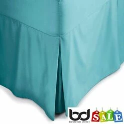 Polycotton Bed Valances 17 Polycotton Bed Valances -Bed Linings Shop teal blue polycotton percale valances