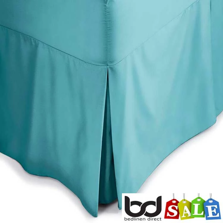 Polycotton Bed Valances Polycotton Bed Valances -Bed Linings Shop teal blue polycotton percale valances