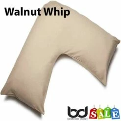 V Shape Orthopaedic Polycotton Percale Pillowcases -Bed Linings Shop walnut whip v shape orthopaedic pillowcase