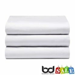 White 200 Count Polycotton Percale Bedding -Bed Linings Shop white 200 count polycotton percale flat sheets