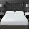 300 Thread Count Cotton Sateen Fitted Sheets -Bed Linings Shop white 300 thread count cotton sateen fitted sheets