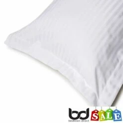 White 540 Thread Count Satin Stripe Cotton Bedding -Bed Linings Shop white 540 thread count satin stripe cotton oxford pillowcase