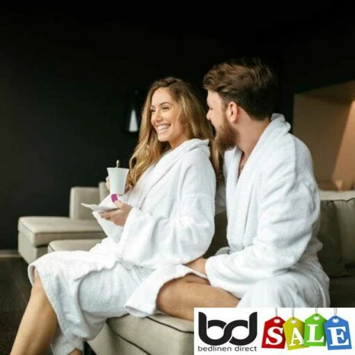 Madison Hotel Cotton Bath Robes -Bed Linings Shop white hotel quality cotton bath robes